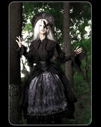 Bone-Eroded Butterfly - Gothic Lolita JSK & SK Set - image 19