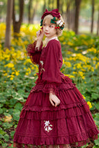 Melaleuca Lily - Embroidery Country Lolita Blouse and Skirt and Accessories - image 21