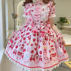 Cheese Cat - Sweet and Playful Strawberry Gingham Lace Cuffs - image 10