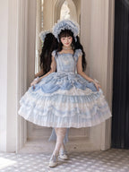 Wedding Poem Lolita JSK, Train and Bonnet Set - image 14