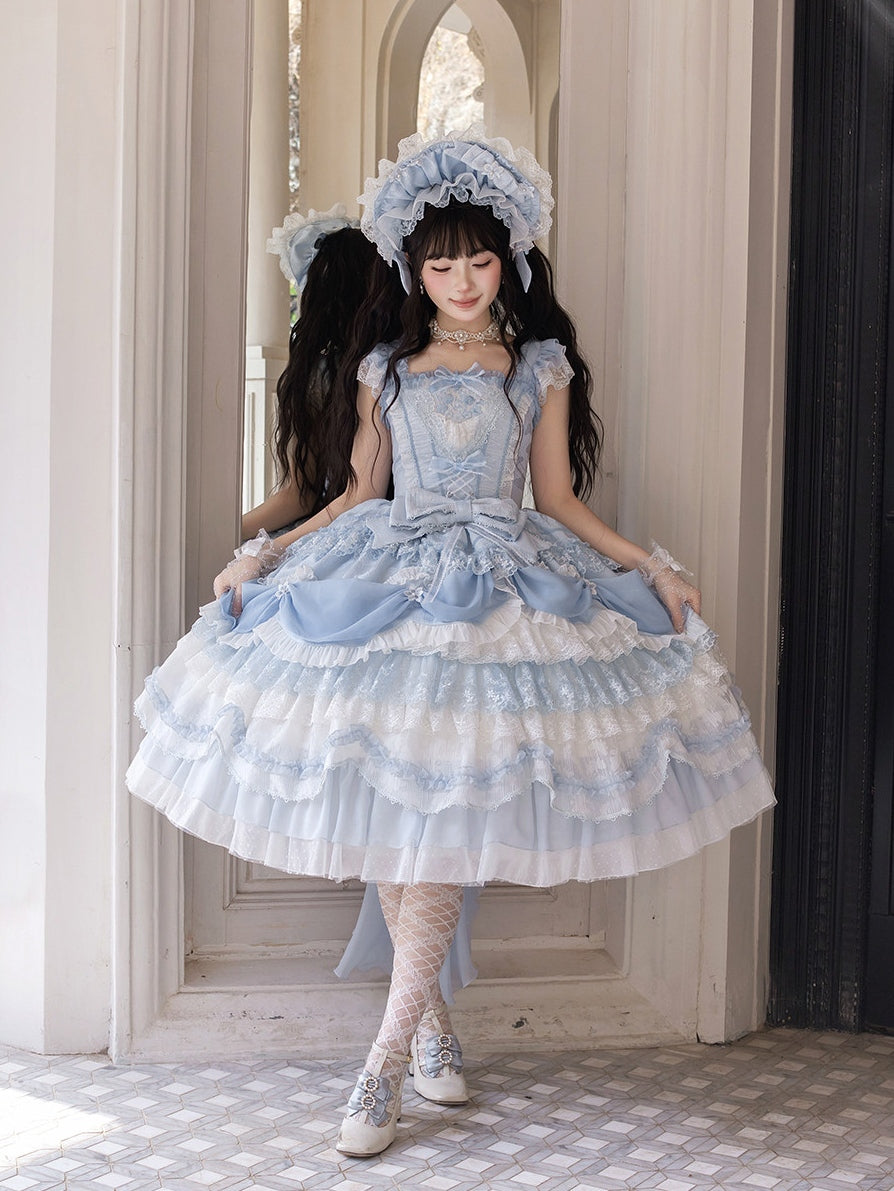 Wedding Poem Lolita JSK, Train and Bonnet Set - image 14