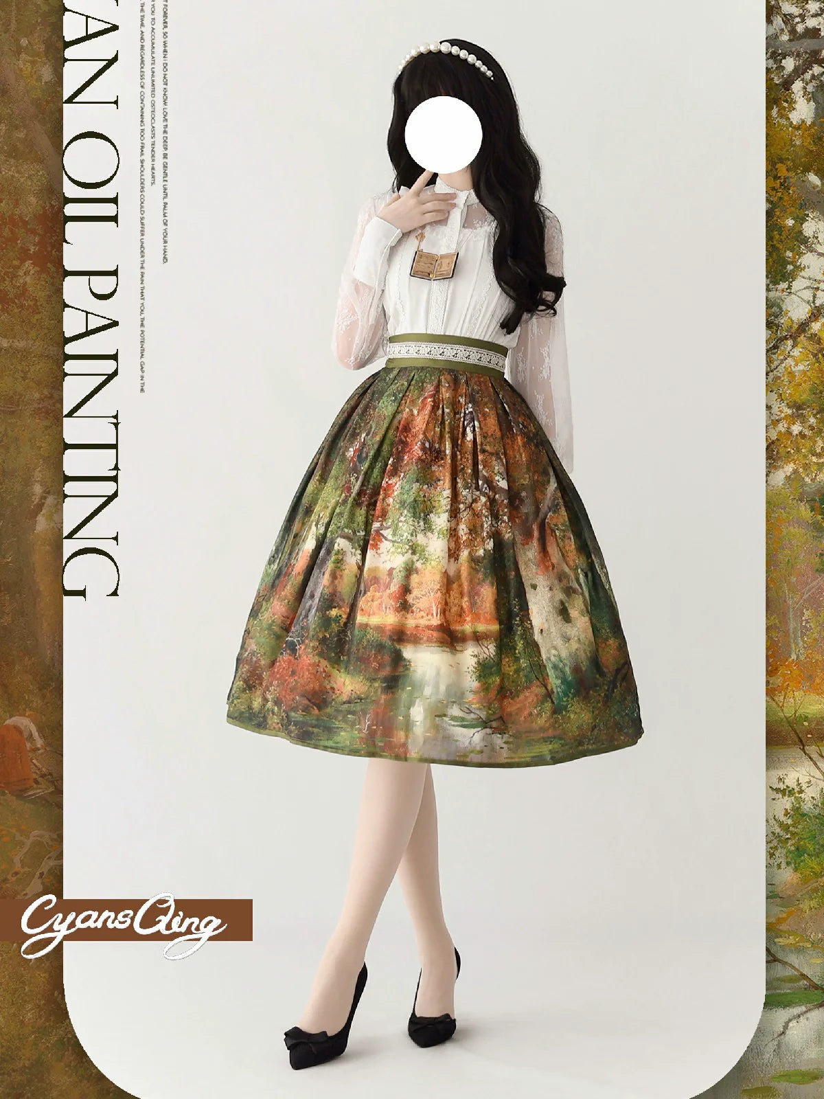 Oil Painting Collection - Elegant Lolita Skirt Printed SK - image 4