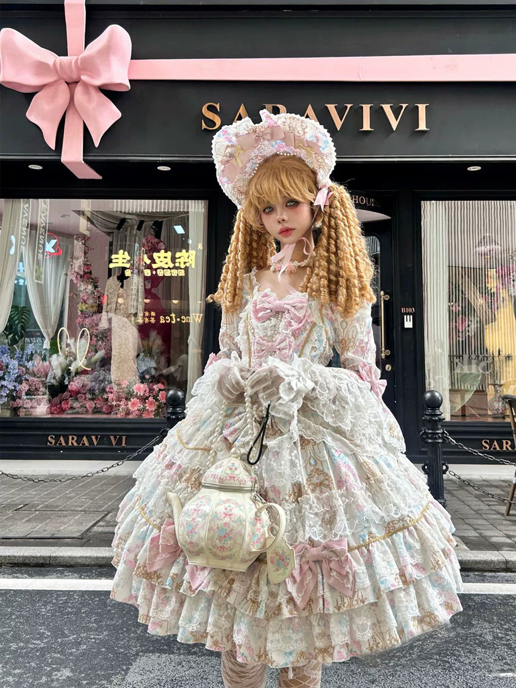 Candlelight Sonata - Sweet Lolita Long-Sleeve OP Dress - image 7