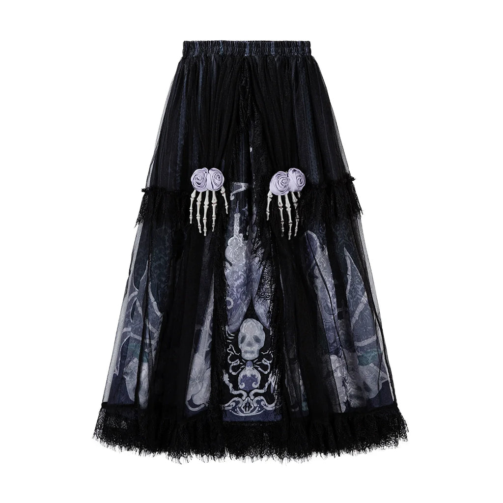 Withered Bone Specter Gothic Lolita Skirt Set - image 7
