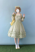 Nerry - Sweet Lolita Embroidered OP Dress Multicolors - image 2