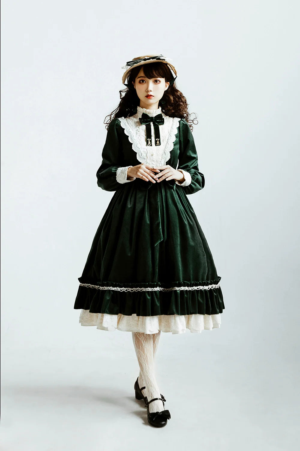 Vintage Elegant Velvet OP Dress - image 46