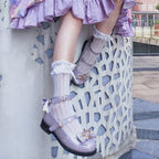 Dreamy Starry - Sweet Lolita Shoes Low Heel Bow Shoes - image 5