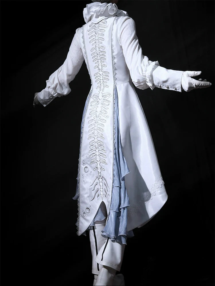 Crumbling Skeleton - Ouji Lolita Fishbone Embroideried Vest & Pants Suits - image 24
