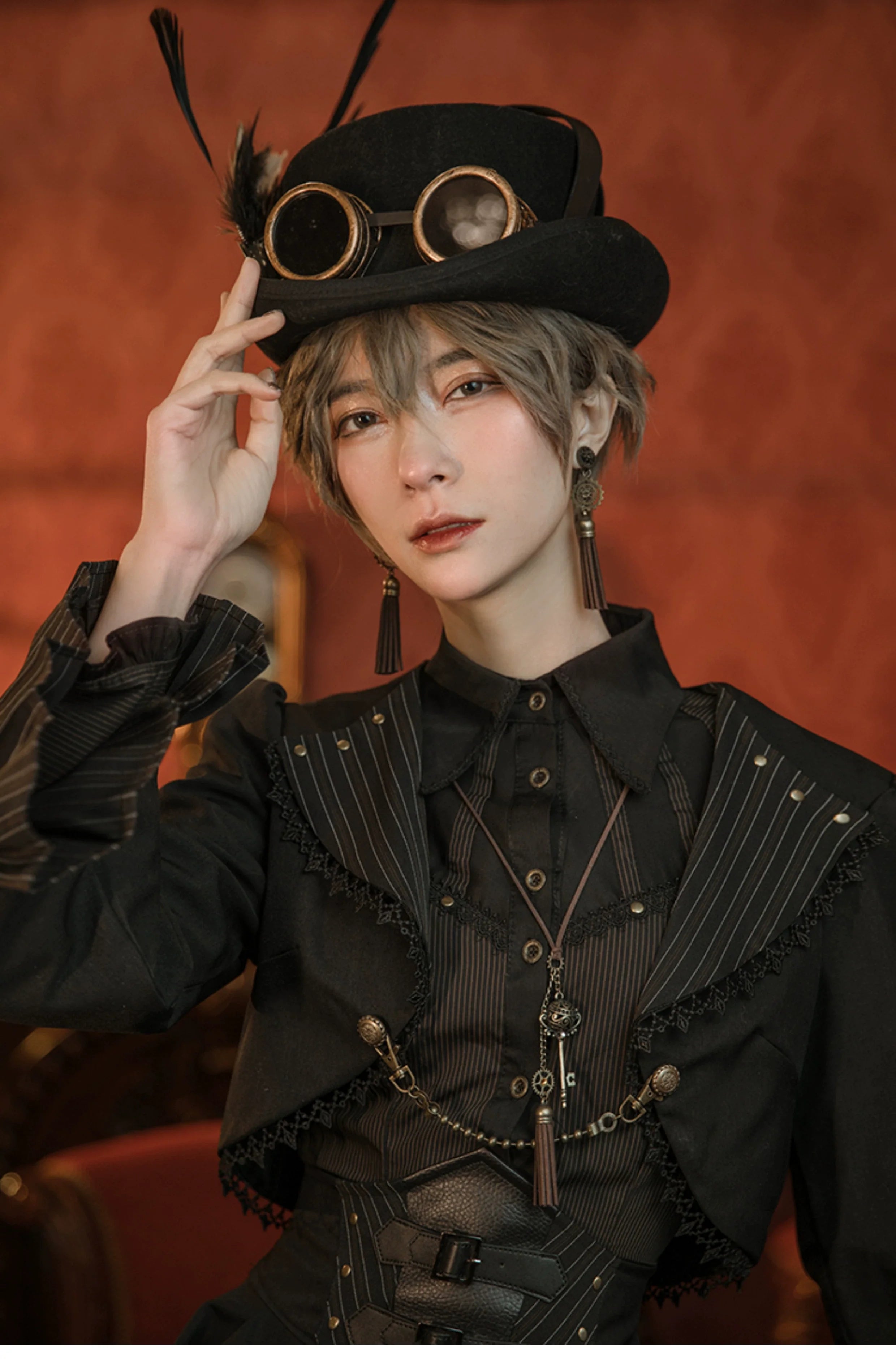 Gothic Lolita Black Cropped Cardigan Jacket - image 36