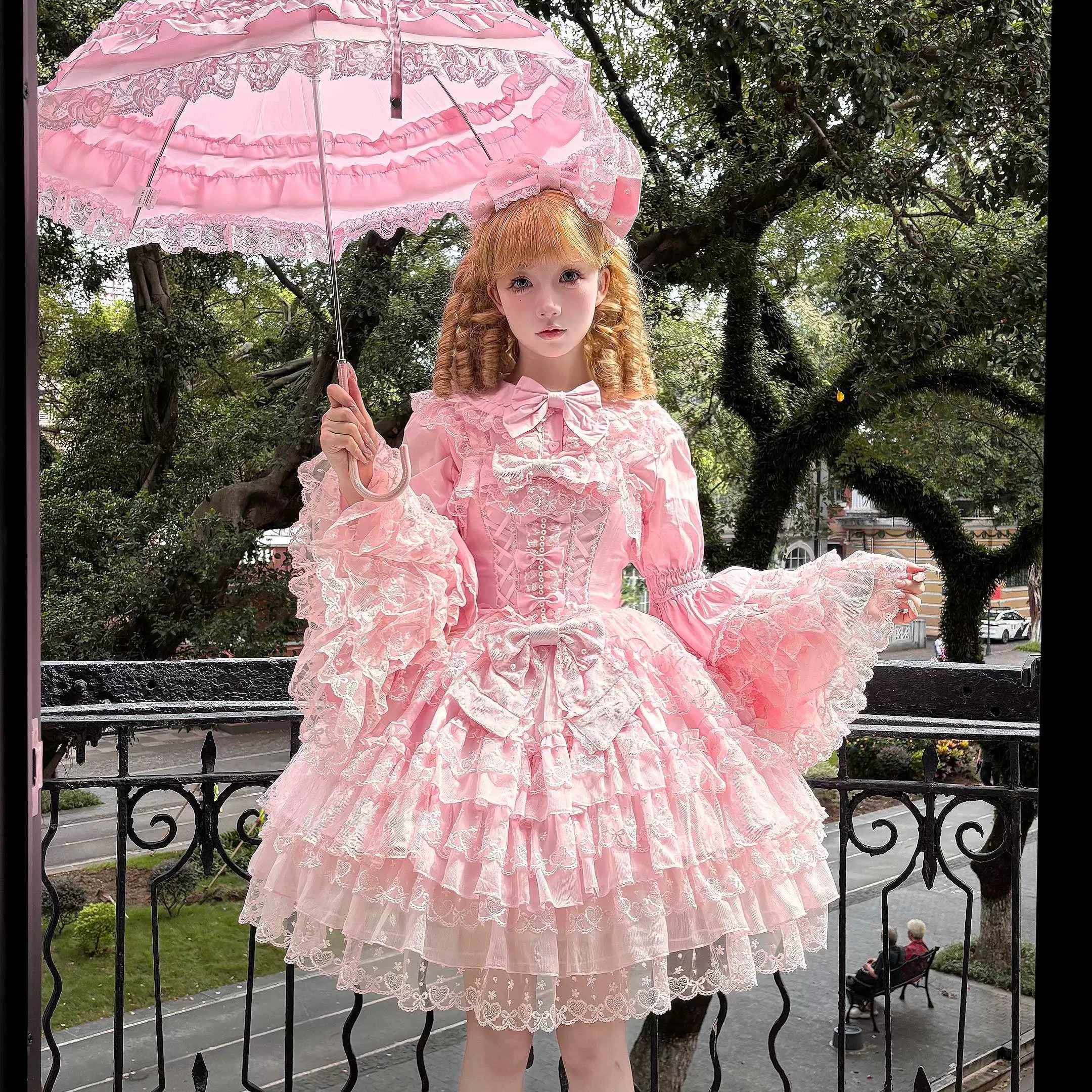 Sugar Girl Love Overture Sweet Lolita Tiered Ruffle JSK and Accessories - image 5