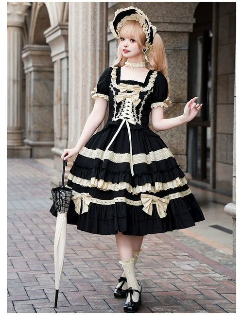 Chapter Seven - Spring Cotton Lolita OP Dress Doll-Like Dress - image 2