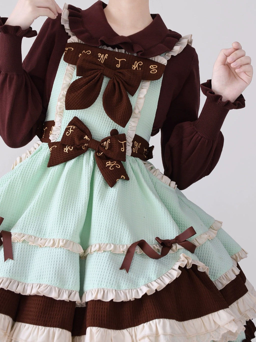 Puff Sleeve Knit Lolita Undershirt - image 17