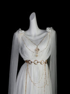Divine - Elegant Greek Mythology Style Lolita JSK Irregular Hem White JSK Dress - image 5