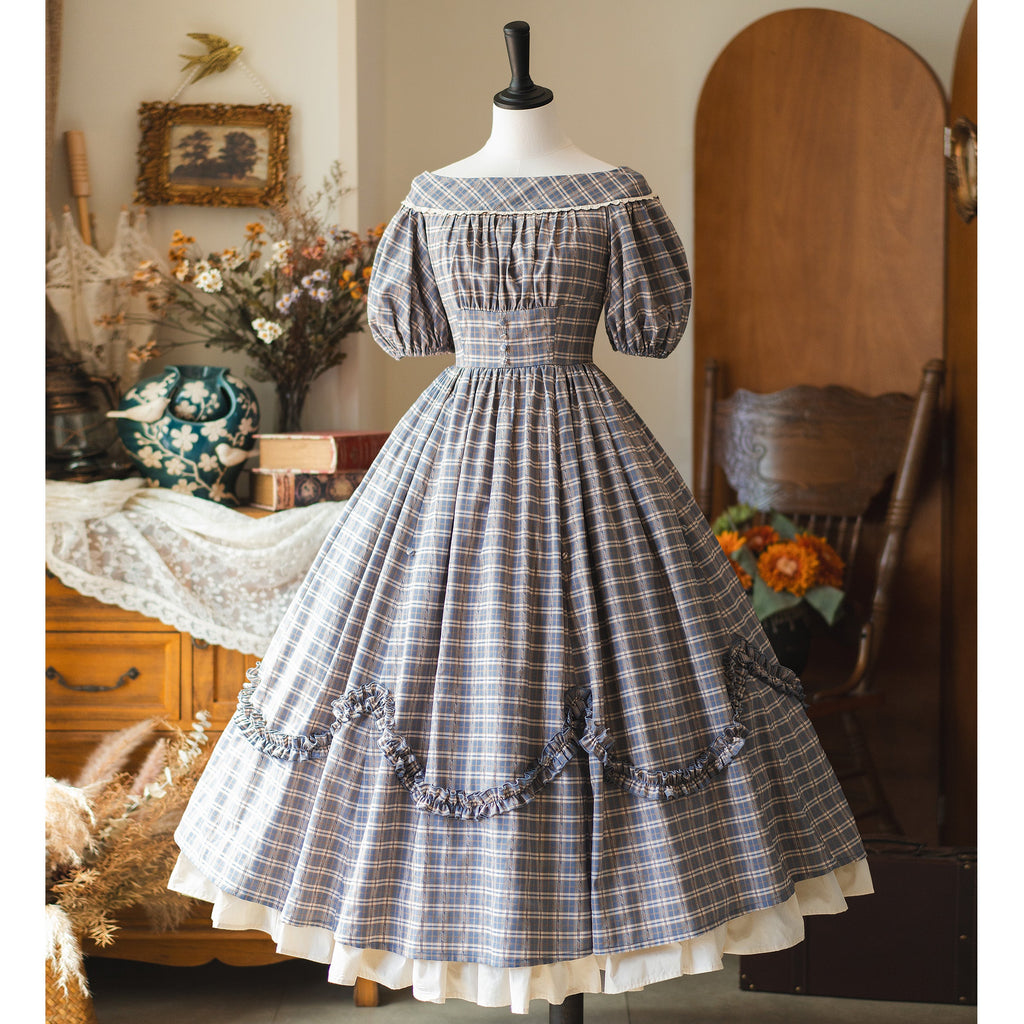 Forest Picnic - Classic Lolita OP Dress with Off-Shoulder and Lifting Hem - image 1