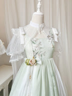 Wind Singing Lily - Qi Lolita Embroidered Dress Suit - image 5