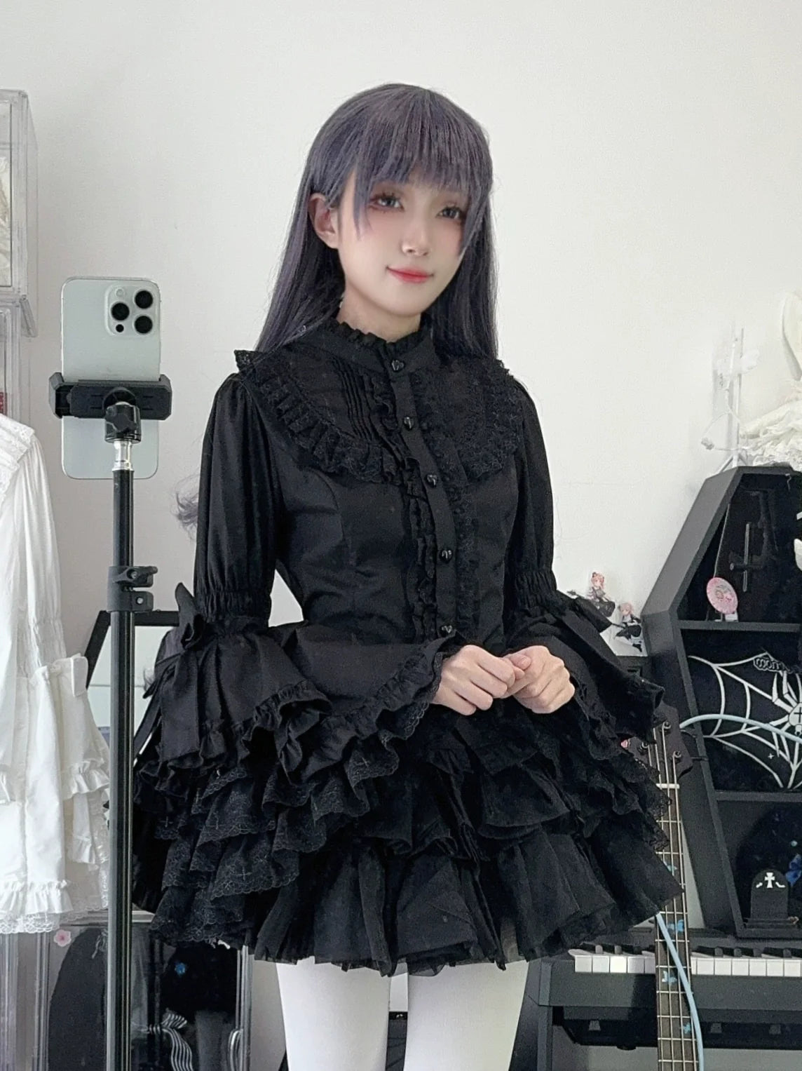 Sweet Lolita Blouse Princess Sleeve Shirt Inner Wear - image 23