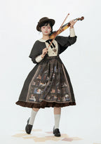 German Bookshelf - Classic Lolita OP Dress & Detachble Cape - image 43