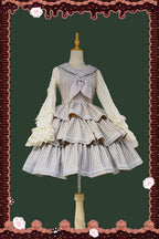 From Afar - Vintage Striped Peppy-Style Lolita JSK & Cape - image 21