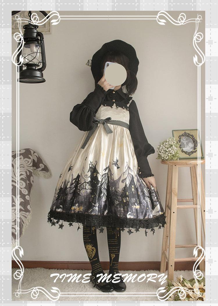 Elegant Lolita Slim Fit Mutton Sleeve Blouse - image 7