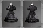 Black Lace Lily Gothic Classic Lolita OP Dress - image 7