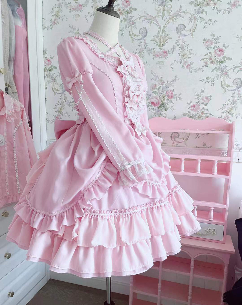 Black Lolita Doll OP/JSK with Adjustable Elasticity - image 13