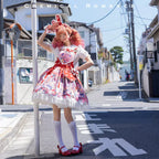 Sweetheart Doll Machine - Sweet Lolita Printed Salopette - image 1