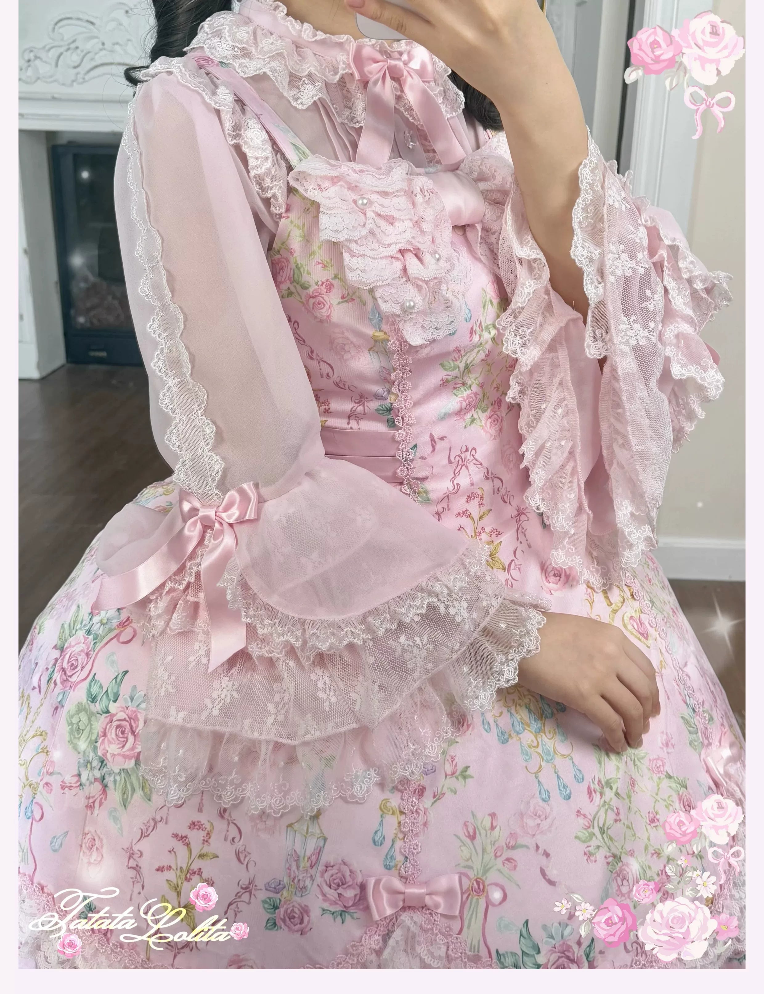 Spring 2025 Old School Lolita Floral JSK and OP Dress Series and Accessories - image 20