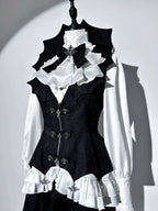 Bloodline Duke - Gothic Lolita SK Suit Spider Web Vest and Blouse - image 15