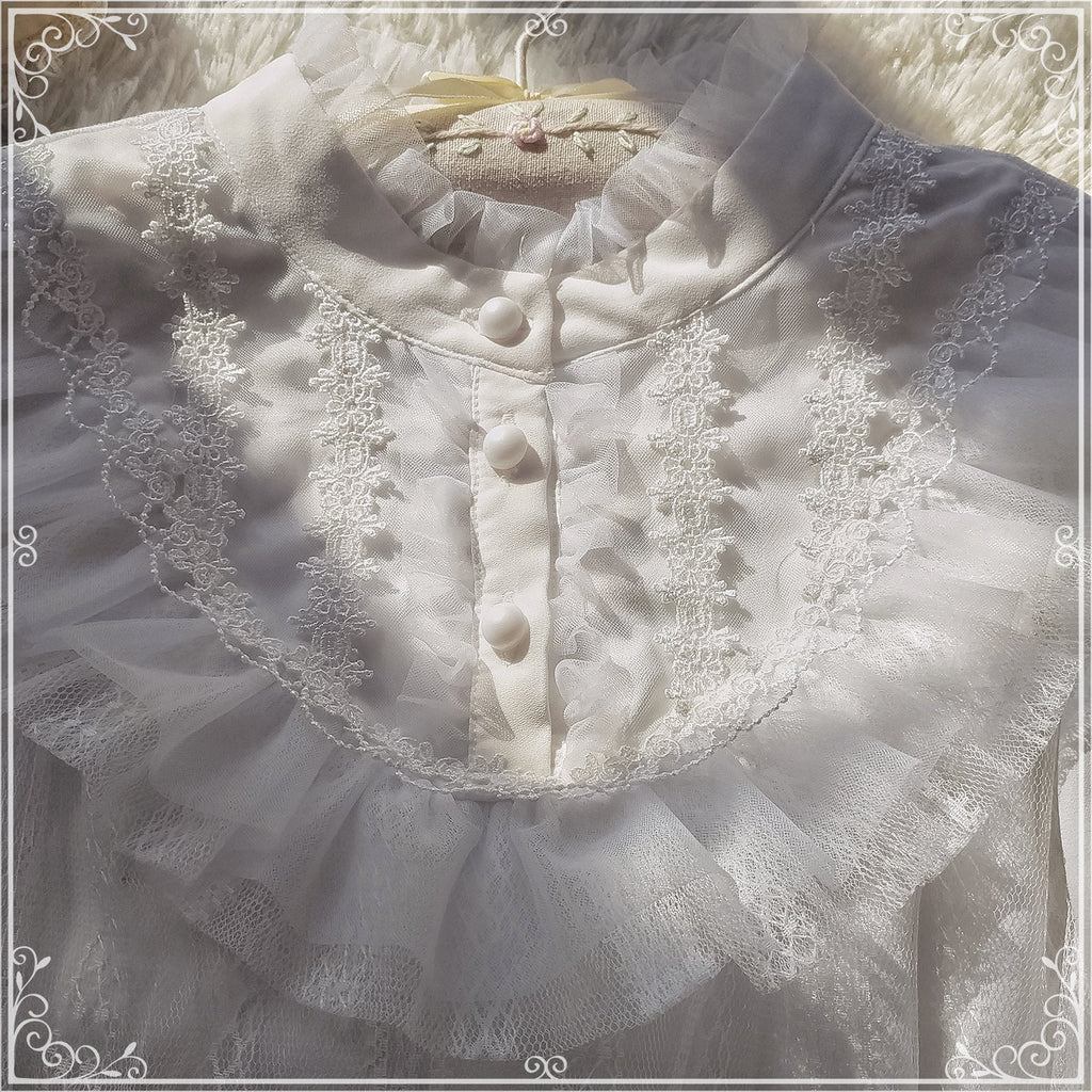 Alice's Cherry - Plus Size Lolita Shirt Chiffon Blouse - image 3