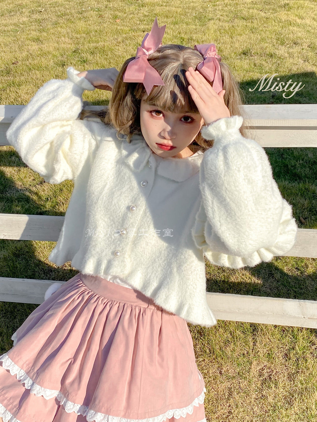Small Ointment - Sweet Lolita Puff-Sleeve Sweater Coat - image 9