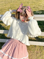 Small Ointment - Sweet Lolita Puff-Sleeve Sweater Coat - image 9