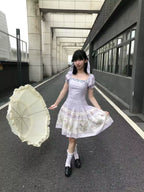 Jenny Flower - Cotton Old School Lolita Floral OP Dress - image 10