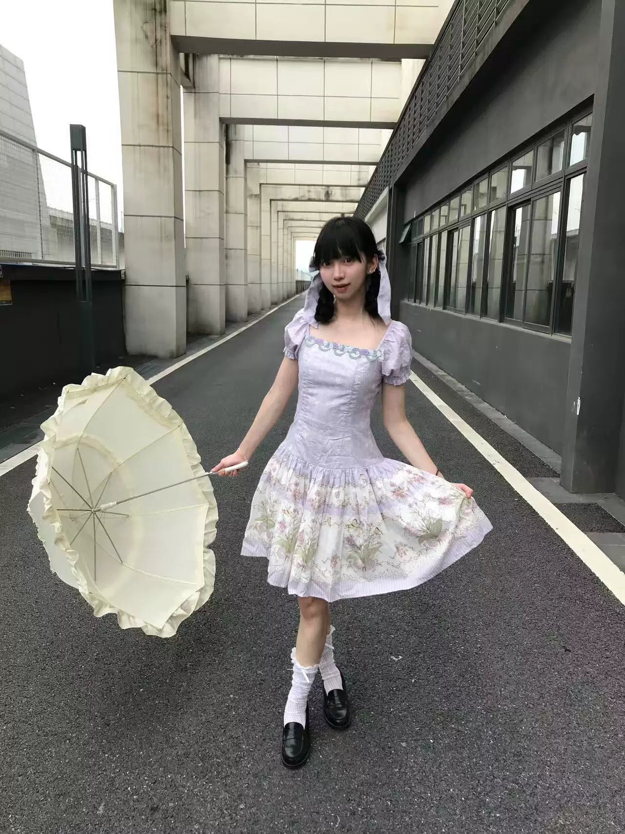 Jenny Flower - Cotton Old School Lolita Floral OP Dress - image 10