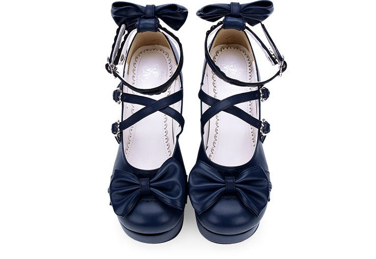 Sweet Lolita Heels Shoes Princess Tea Party Low Cut Shoes - image 3