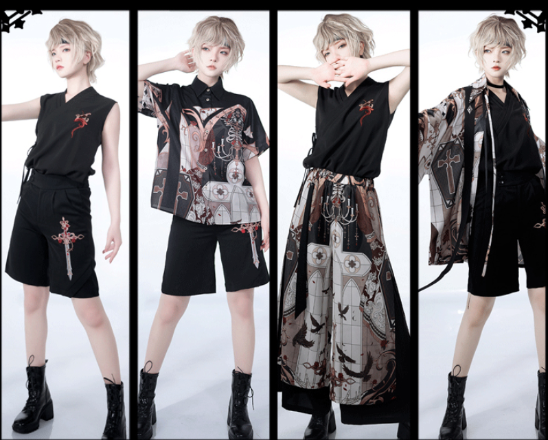 Night Instructions Embroidered Ouji Shorts - image 3