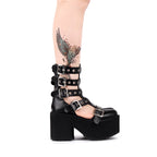Gothic Lolita Punk Platform Boots Sandals - image 7
