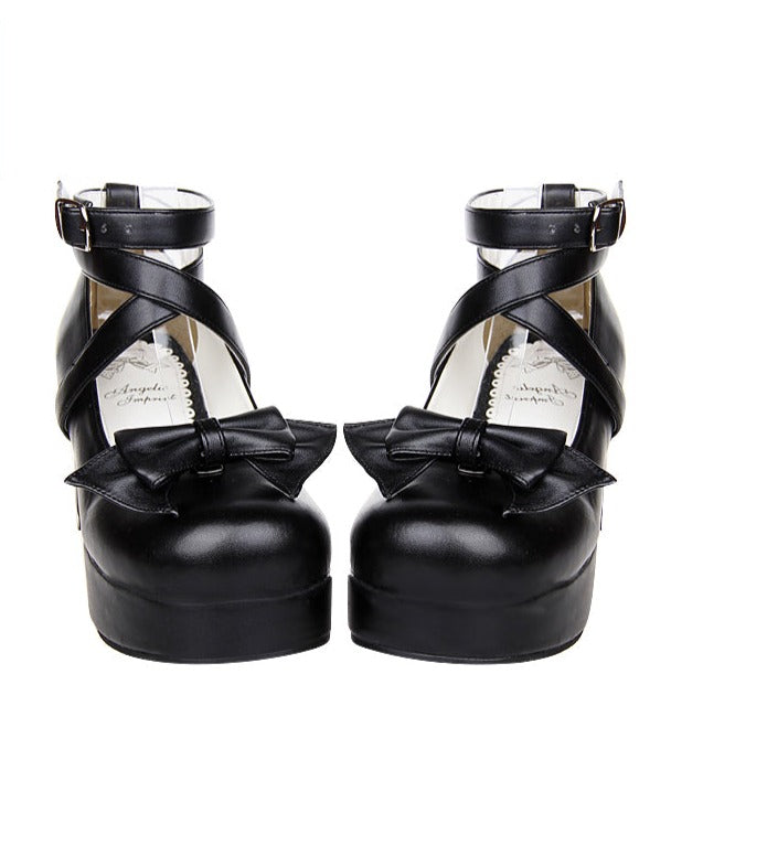 Sweet Lolita Shoes Round Toe Middle Heel - image 3