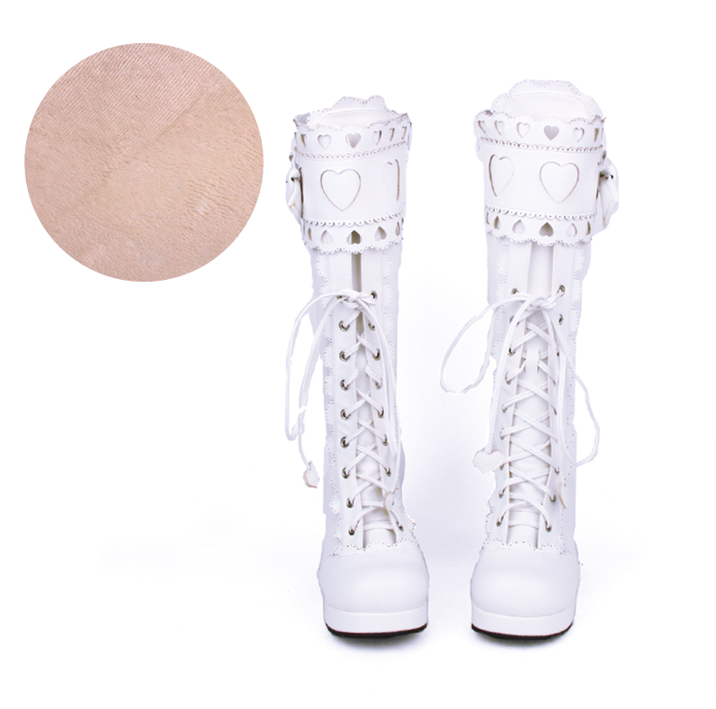 Sweet Multicolor Thick Heel Lolita Boots - image 11
