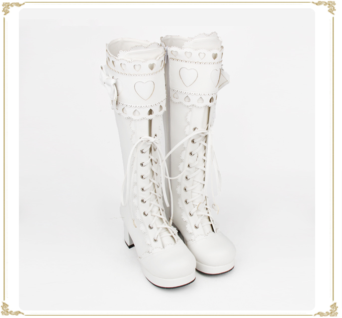 Sweet Multicolor Thick Heel Lolita Boots - image 10