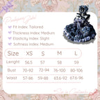 POSHEPOSE - Hidden Fox Dress Navy Edition Set - official POSHEPOSE size chart