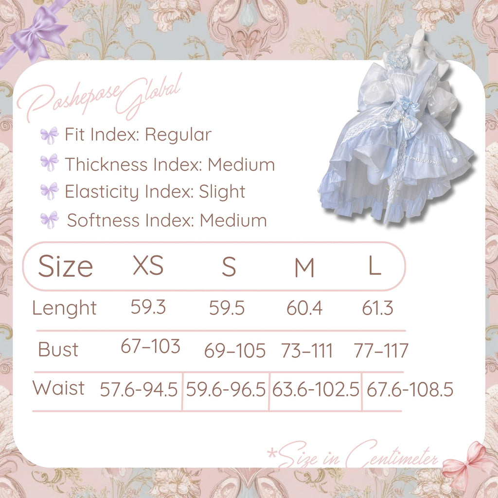 POSHEPOSE - Princess of the Heart Dress - official POSHEPOSE size chart