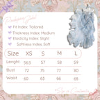 POSHEPOSE - Spiritual Light Set Dress - official POSHEPOSE size chart