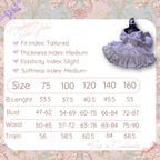 POSHEPOSE - Shining Moon Silver Dress - official POSHEPOSE size chart