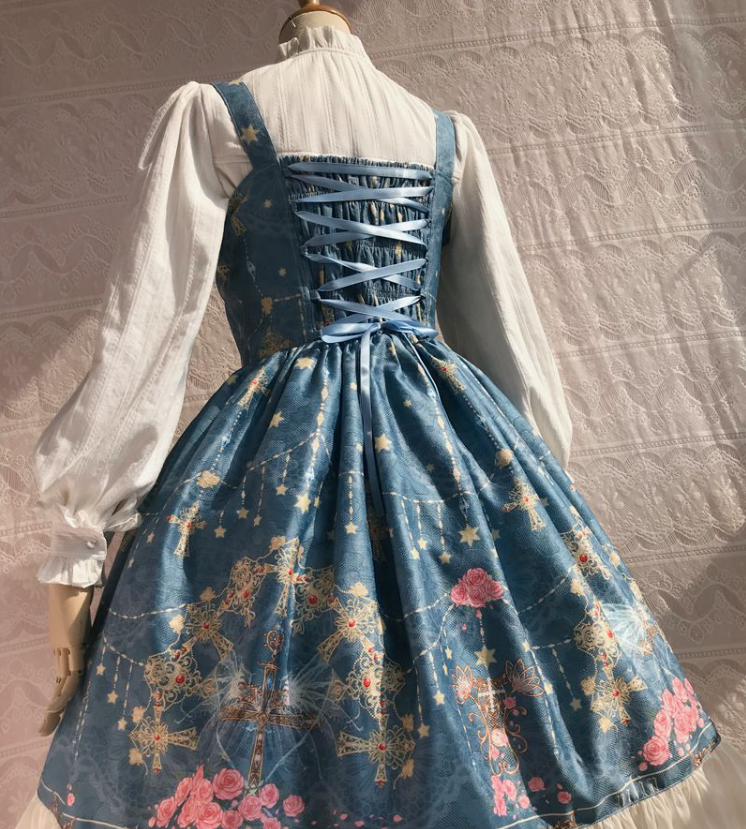 Peacock Cross - Printed Winter Classic Lolita JSK - image 6