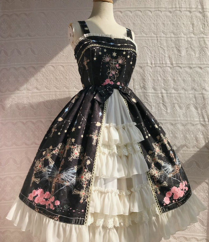 Peacock Cross - Printed Winter Classic Lolita JSK - image 8