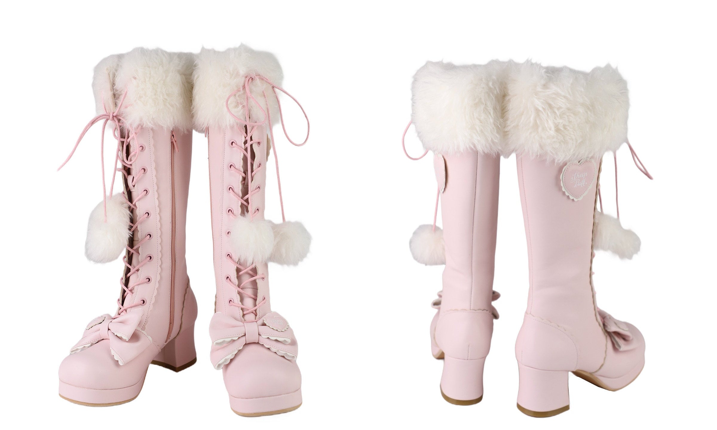 Elegant Winter Lolita Bow Boots - image 11