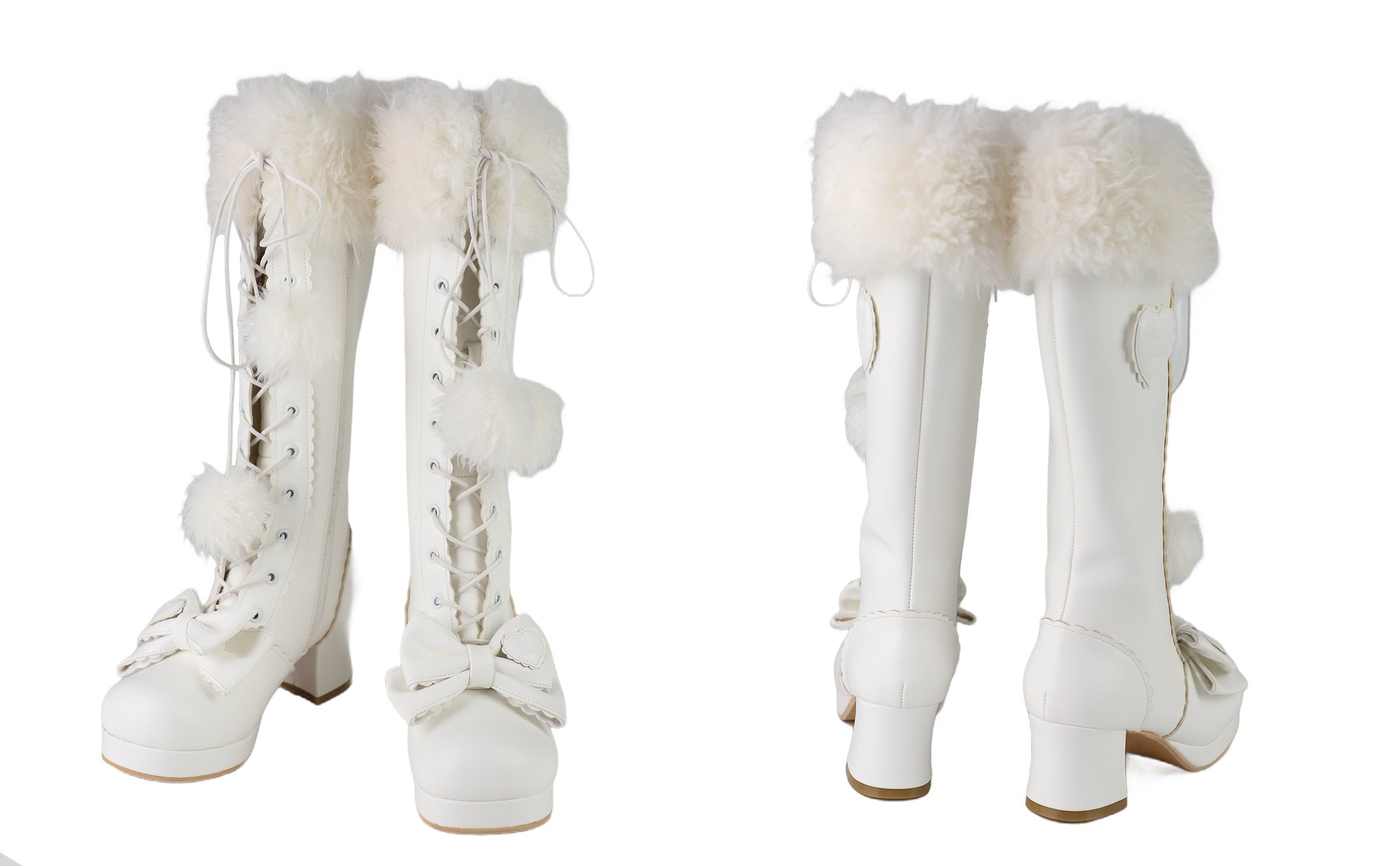 Elegant Winter Lolita Bow Boots - image 10