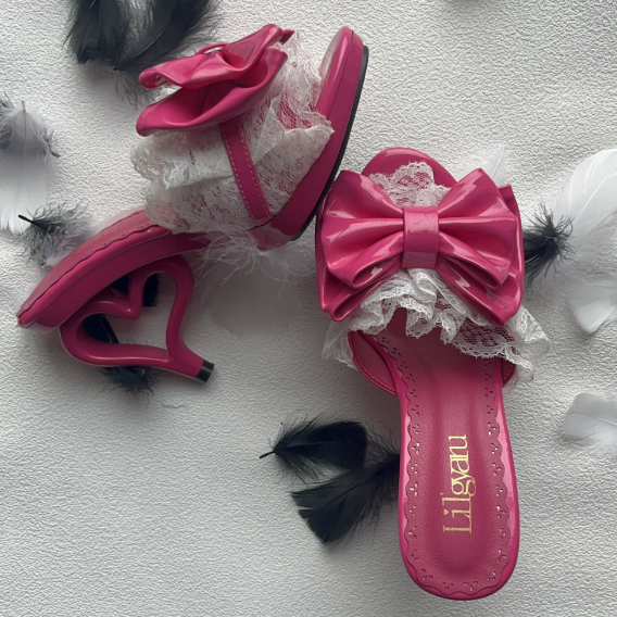 Pink Hime Lolita Slingback Heels - image 5