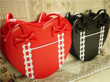 Satin Bridge - Heart-shape Lolita Bag - image 12