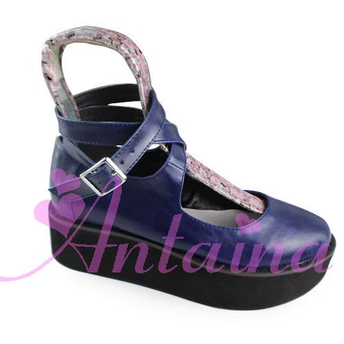 Punk Lolita High Platform Ankle-Strap Shoes - image 42
